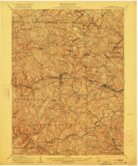 preview thumbnail of historical topo map of Burgettstown, PA in 1906