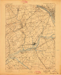 1893 Map of Burlington, 1898 Print