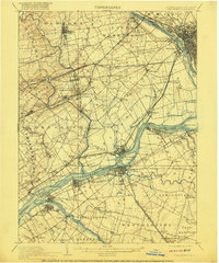 1906 Map of Burlington, 1916 Print