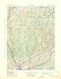 1943 Map of Bushkill, 1944 Print