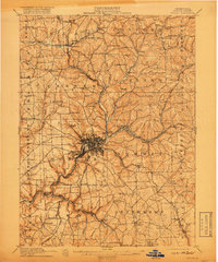 1911 Map of Butler, 1918 Print