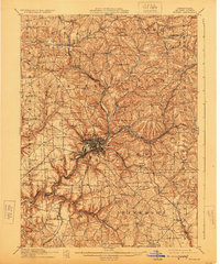 1911 Map of Butler, 1924 Print
