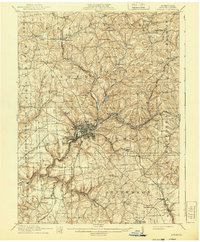 1911 Map of Butler, 1940 Print