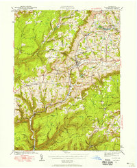 1942 Map of Alba, PA, 1958 Print