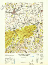 1943 Map of Carlisle, 1952 Print