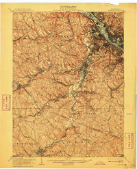 1908 Map of Carnegie, 1910 Print