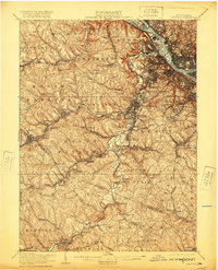 1906 Map of Carnegie, 1920 Print