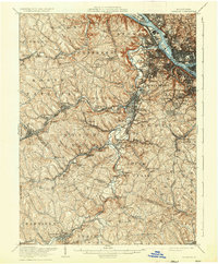 1906 Map of Carnegie, 1935 Print