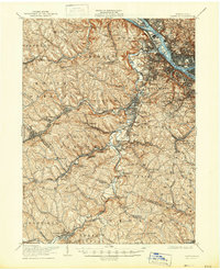 historical topo map of Carnegie, PA in 1906