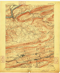 1894 Map of Catawissa, 1909 Print