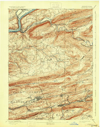 1894 Map of Catawissa, 1931 Print