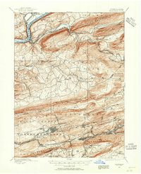 1889 Map of Catawissa, 1954 Print