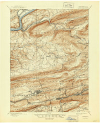 1894 Map of Catawissa, 1945 Print