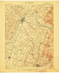 1902 Map of Chambersburg, 1907 Print