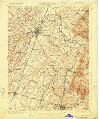 1902 Map of Chambersburg, 1925 Print