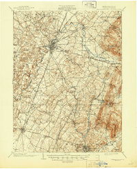 1902 Map of Chambersburg, 1945 Print