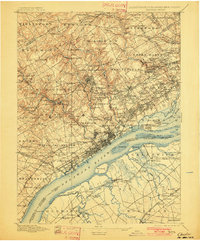 1898 Map of Chester, 1901 Print