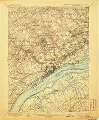 1898 Map of Chester, 1906 Print