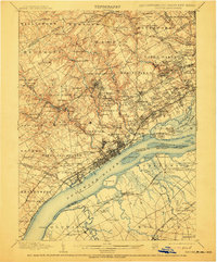 1898 Map of Chester, 1912 Print