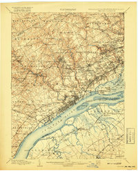 1898 Map of Chester, 1917 Print