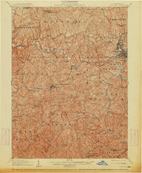 1907 Map of Claysville, 1914 Print