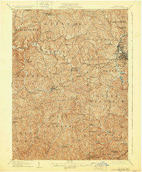 1907 Map of Claysville, 1929 Print