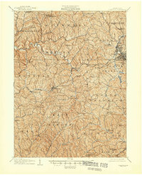 1907 Map of Claysville, 1945 Print