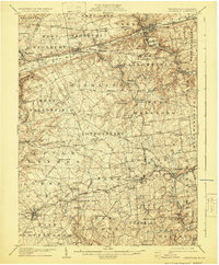 1906 Map of Coatesville, 1929 Print