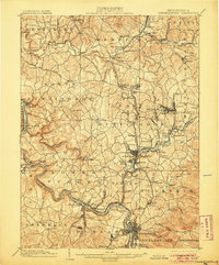 1902 Map of Connellsville, 1905 Print