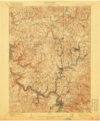 1902 Map of Connellsville, 1918 Print