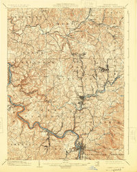 1902 Map of Connellsville, 1925 Print