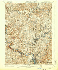 1936 Map of Connellsville, 1942 Print