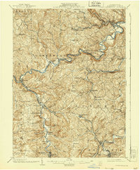 1903 Map of Clearfield County, PA, 1939 Print