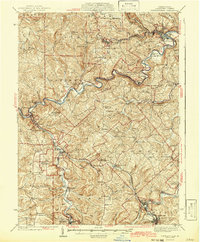 preview thumbnail of historical topo map of Curwensville, PA in 1942
