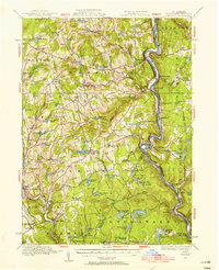 1920 Map of Wayne County, PA, 1956 Print