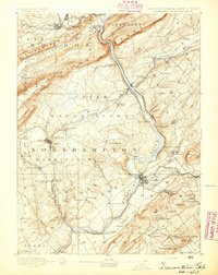 1893 Map of Delaware Water Gap