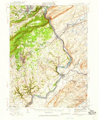 Download a high-resolution, GPS-compatible USGS topo map for Delaware Water Gap, PA (1959 edition)