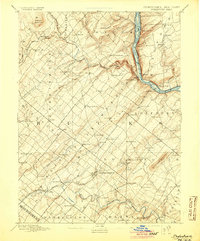 1891 Map of Doylestown, 1905 Print