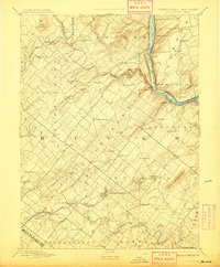 1891 Map of Doylestown, 1908 Print