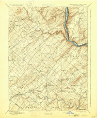 1891 Map of Doylestown, 1930 Print