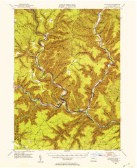 Download a high-resolution, GPS-compatible USGS topo map for Driftwood, PA (1953 edition)