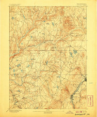 1892 Map of Dundaff, 1907 Print