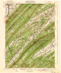 preview thumbnail of historical topo map of East Waterford, PA in 1941