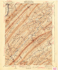 preview thumbnail of historical topo map of East Waterford, PA in 1941