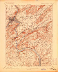 1891 Map of Easton, 1919 Print