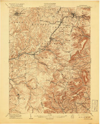 1904 Map of Ebensburg, PA, 1918 Print