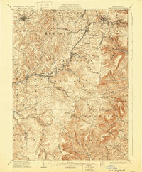 1904 Map of Ebensburg, PA, 1929 Print