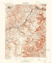 1902 Map of Ebensburg, 1954 Print