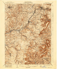 1904 Map of Ebensburg, PA, 1938 Print