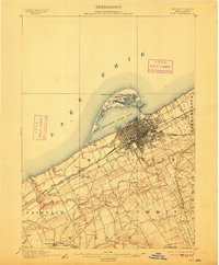 1900 Map of Erie, 1912 Print